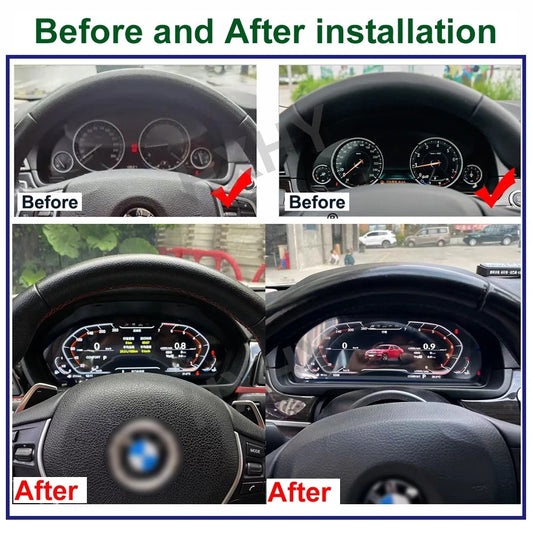 For Ford Mustang 2015-2023 Dashboard Display Screen LCD Passenger Side HD Digital Dashboard Speed Meter Car Co-pilot Instrument | PareiAuto