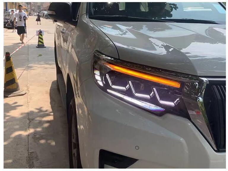 LED Headlight For Toyota Prado 2018 2019 2020 2021 2022 DRL Sequential Turn Signal Front DRL HeadLamps Assembly