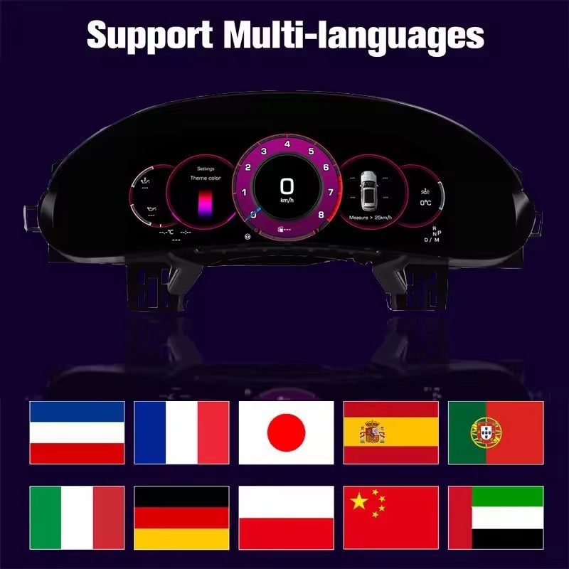12.3" Inch LCD Digital Instrument Cluster For Porsche Cayenne 2002 2003 2004 2005 2006 2007 2008 2009 Speedometer | PareiAuto