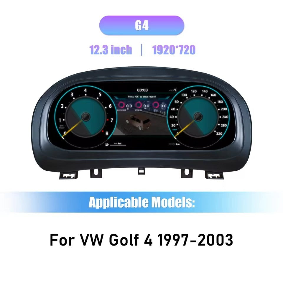 12.3''Inch Car Lcd Digital Dashboard Cluster For VW Golf 4 Jetta MK4 Bora 1997-2005 Virtual Instrument | PareiAuto
