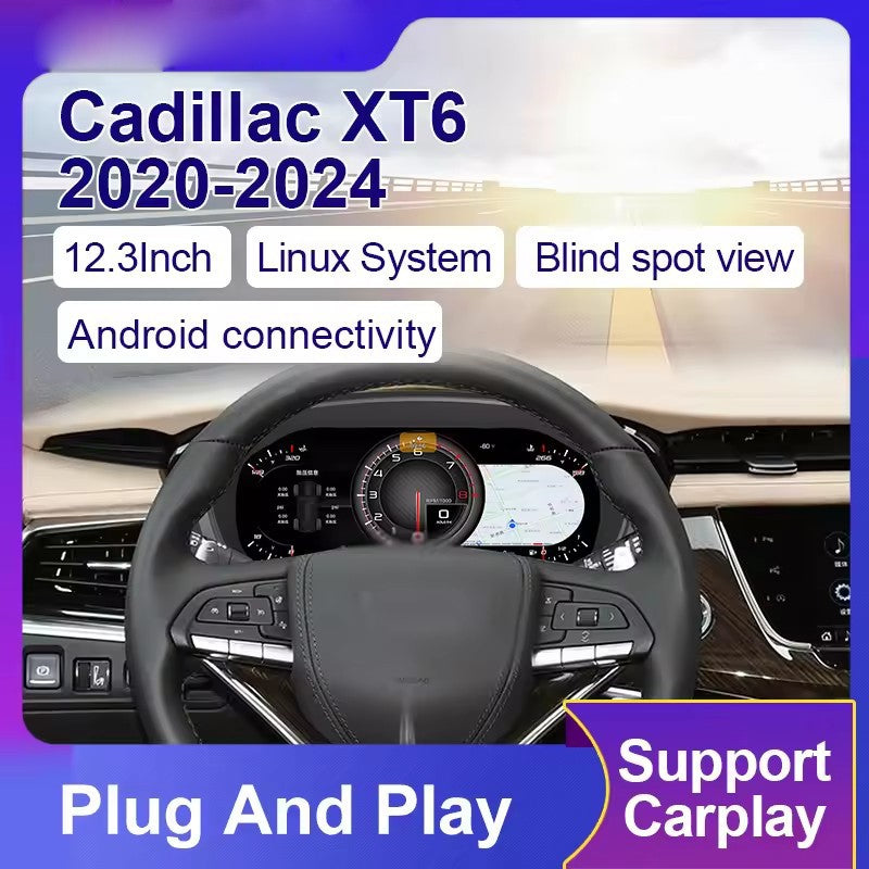 12.3" Inch For Cadillac XT6 2020 2021 2022 2023 2024 Dashboard Speedometer LCD Digital Instrument | PareiAuto
