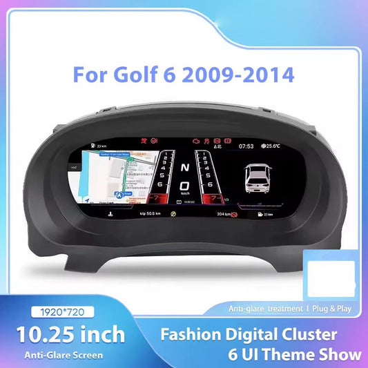 10.25'' Inch Digital Instrument Cluster For VW Golf 6 MK6 2009-2014 LCD Panel Virtual | PareiAuto