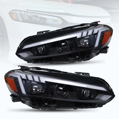 LED Headlights For Honda Civic 2022 2023 11th Projector Lens Dynamic Turn Signal DRL Headlamps LED Headlight Assembly