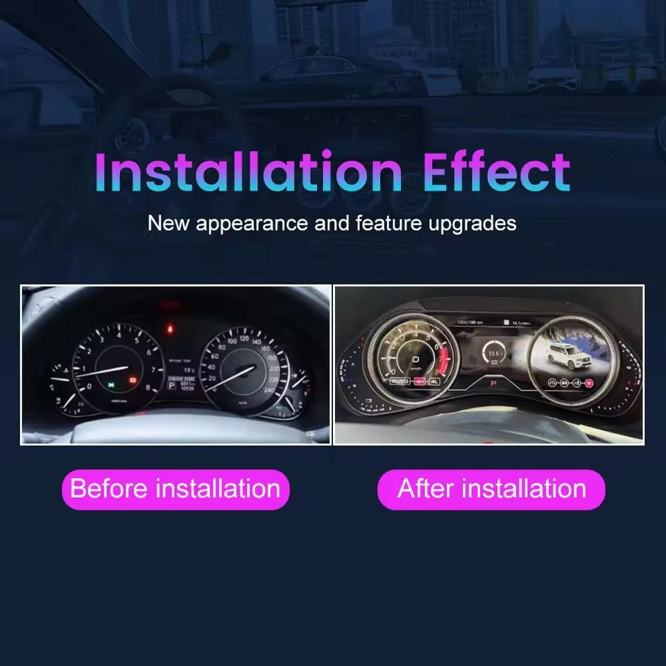 For Nissan Patrol Infiniti QX56 Y62 2010-2021 LCD Digital Dashboard Cluster Instrument Panel | PareiAuto