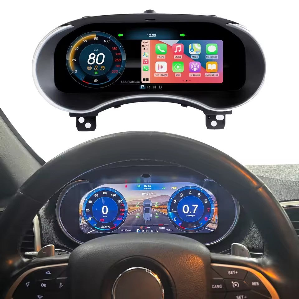 12.3" Inch Digital LCD Dashboard instrument Cockpit For Jeep Grand Cherokee WK2 2014-2020 | PareiAuto