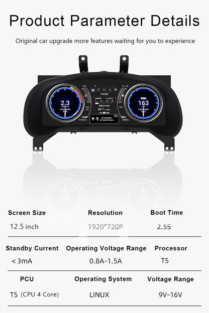 12.5" For Lexus RX RX300 RX330 2016 2017 2018 2019 2020 2021 Digital Cluster LCD Dashboard Instrument | PareiAuto