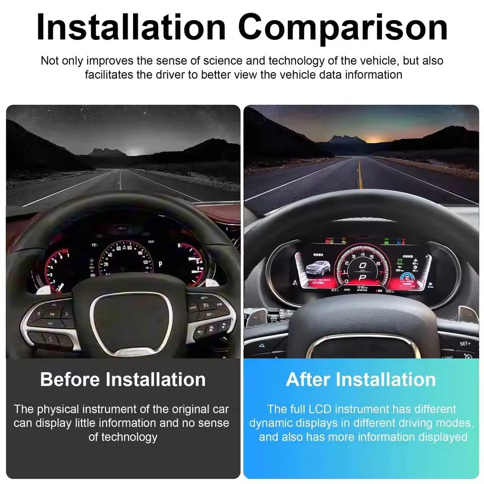 LCD Digital Cluster Dashboard For Dodge Durango 2011-2020 Speedometer CarPlay | PareiAuto