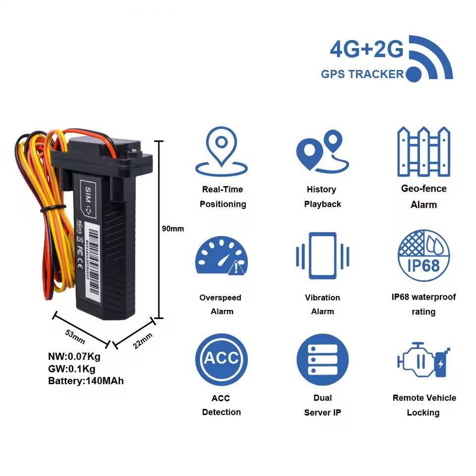 Car 2G 4G GSM GPS Tracker Locator Global Real Time Anti-Theft Tracking Device