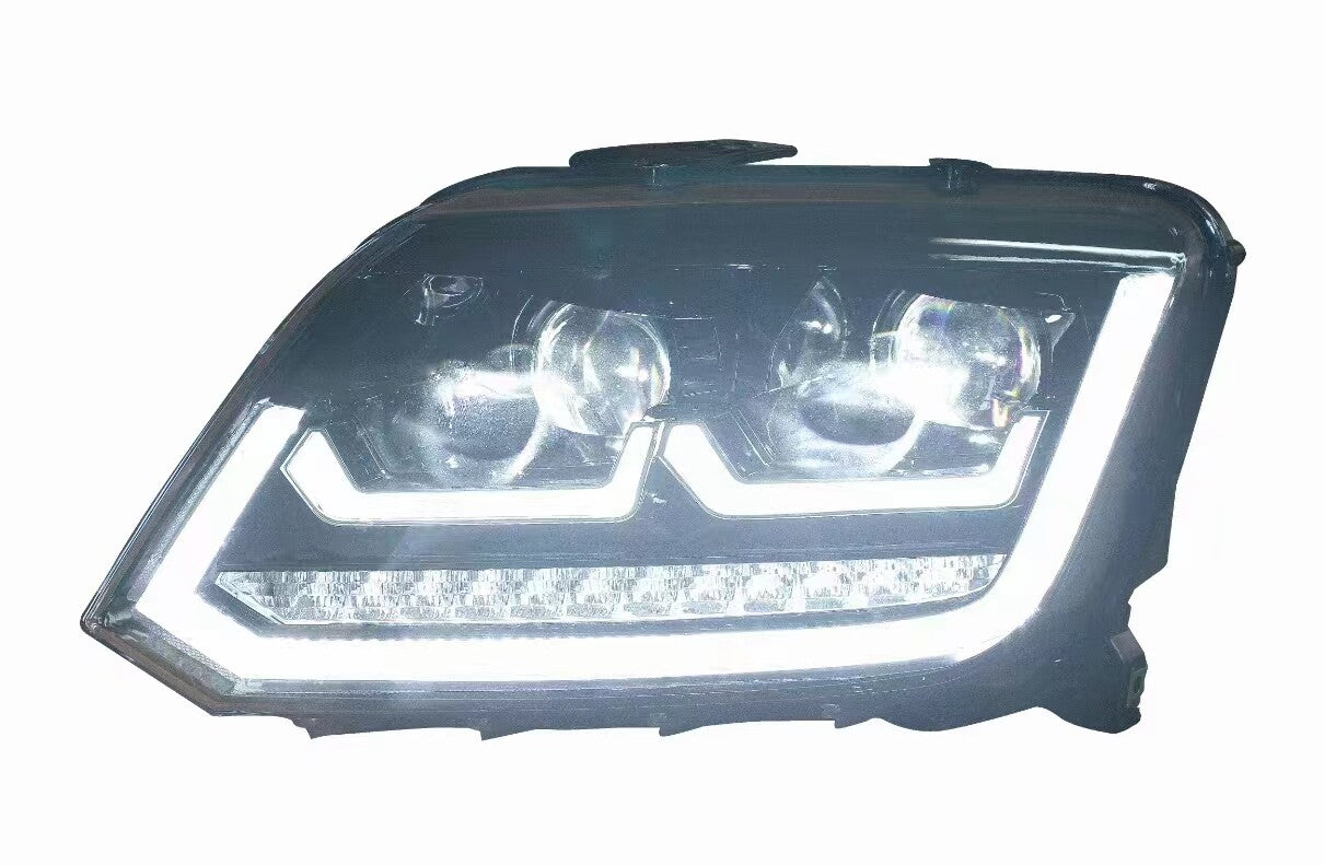 For VW Amarok 2010-2022 LED Headlight Projector Lens DRL Sequential Turn Signal Animation