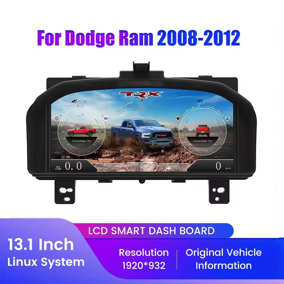 For Dodge Ram 1500 2500 3500 2008-2018 Instrument Car Digital Gauge Cluster Virtual Cockpit LCD Panel Dashboard | PareiAuto
