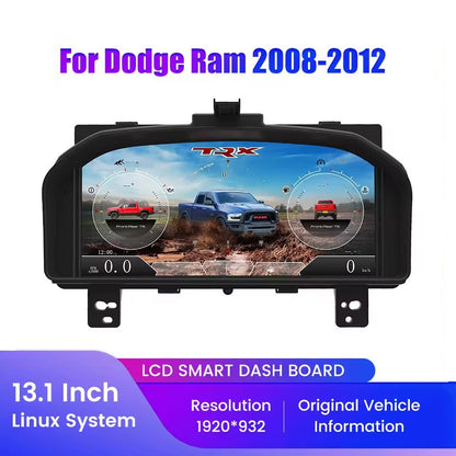 For Dodge Ram 1500 2500 3500 2008-2018 Instrument Car Digital Gauge Cluster Virtual Cockpit LCD Panel Dashboard | PareiAuto