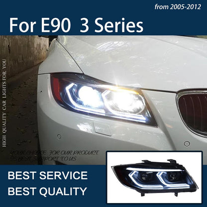 LED Headlights For BMW E90 320i 323i 325 330 335 2005-2012 Sequential Turn Signal Headlamps Assembly LED Headlight Assembly