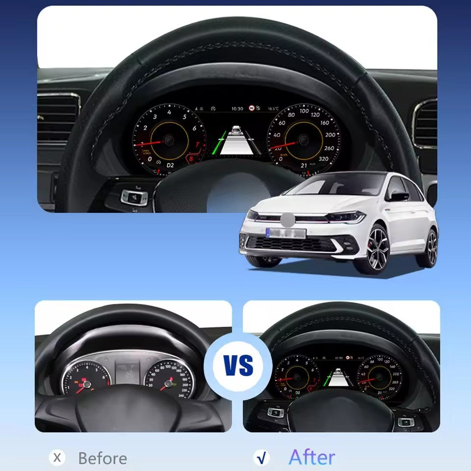 12.3" Inch LCD Digital Cluster For Seat Ibiza PQ Platfrom 2009-2014 Digital Dashboard Support HDMI Carplay | PareiAuto