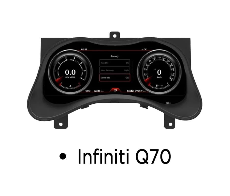 12.3"LCD Car Digital Dashboard Cluster For Infiniti Q70 2013-2019 Virtual Instrument Panel | PareiAuto