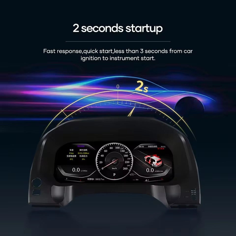 12.3"Inch For Toyota Hilux 2005-2015 LCD Dashboard Car Digital Cluster Instrument | PareiAuto