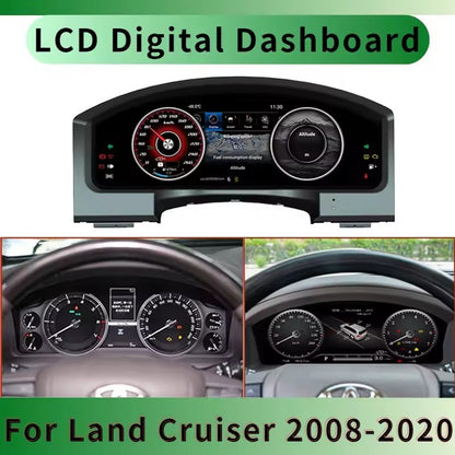 12.3'' Inch Car Digital Virtual Cockpit Speedometer Instrument For Toyota Land Cruiser 2008-2019 | PareiAuto