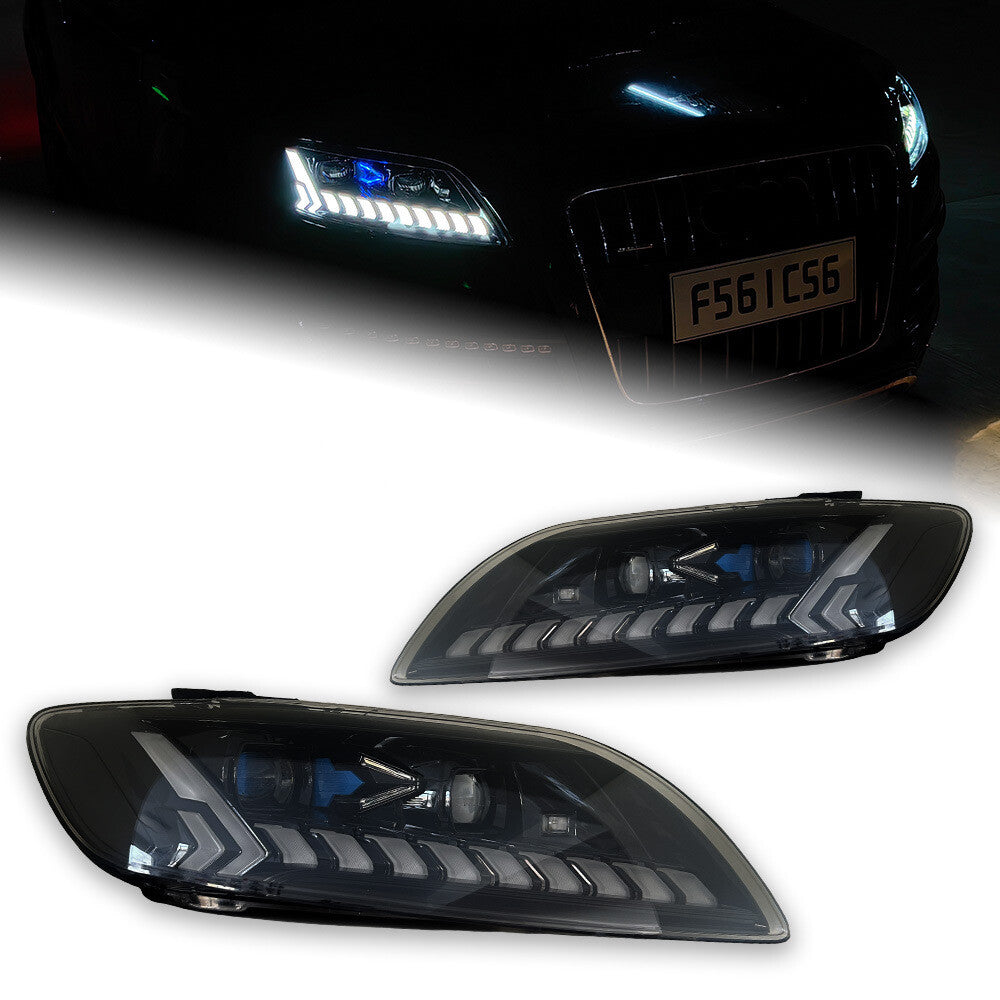 For AUDI Q7 2006-2015 LED Headlight DRL Dynamic Turn Signal Lamps Projector Lens LED Headlight Assembly