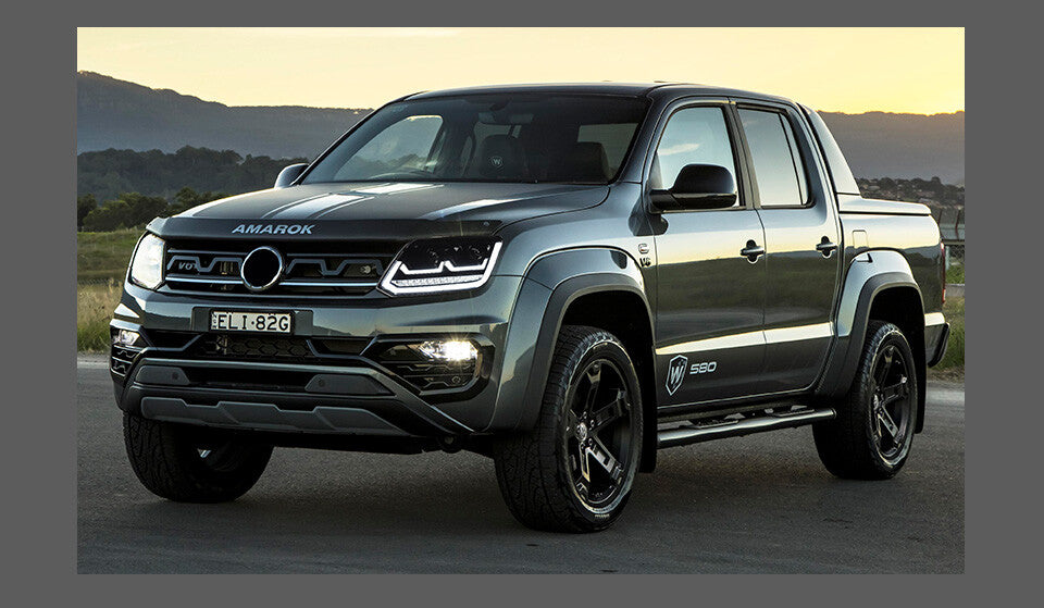 For VW Amarok 2010-2022 LED Headlight Projector Lens DRL Sequential Turn Signal Animation