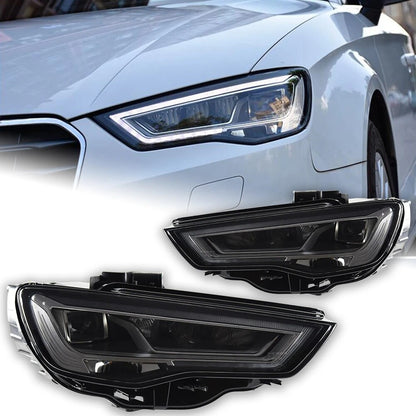 LED Headlights For Audi A3 8V S3 2013-2016 DRL Sequential Turn Signal Headlamps Assembly LED Headlight Assembly