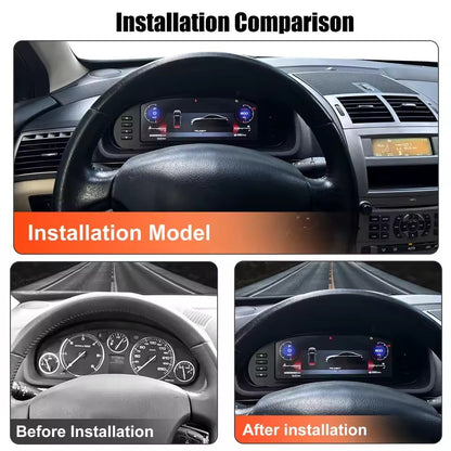 10.25"Inch cluster LCD digital instrument cluster For Peugeot 407 2004-2010 speedometer | PareiAuto