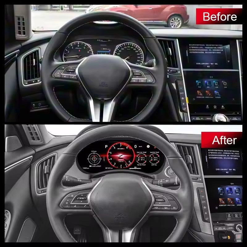 12.3'' Inch LCD Dashboard Instrument Digital Cluster Cockpit For Infiniti Q50 Q60 2014-2022 | PareiAuto