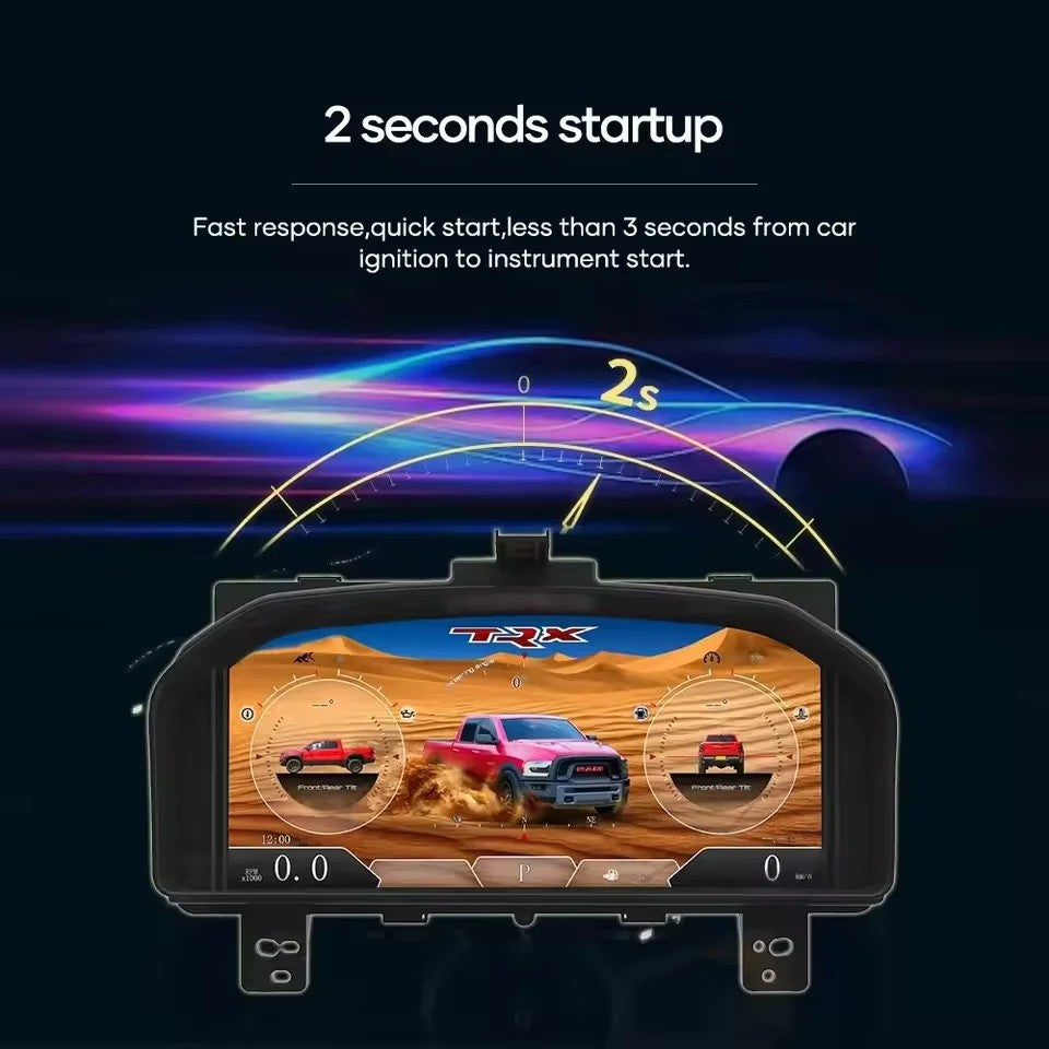 13.1 LCD Digital cluster Dashboard Panel For Dodge Ram 1500 2500 3500 2008-2012 Cluster Virtual Speedometer Screen Instrument | PareiAuto