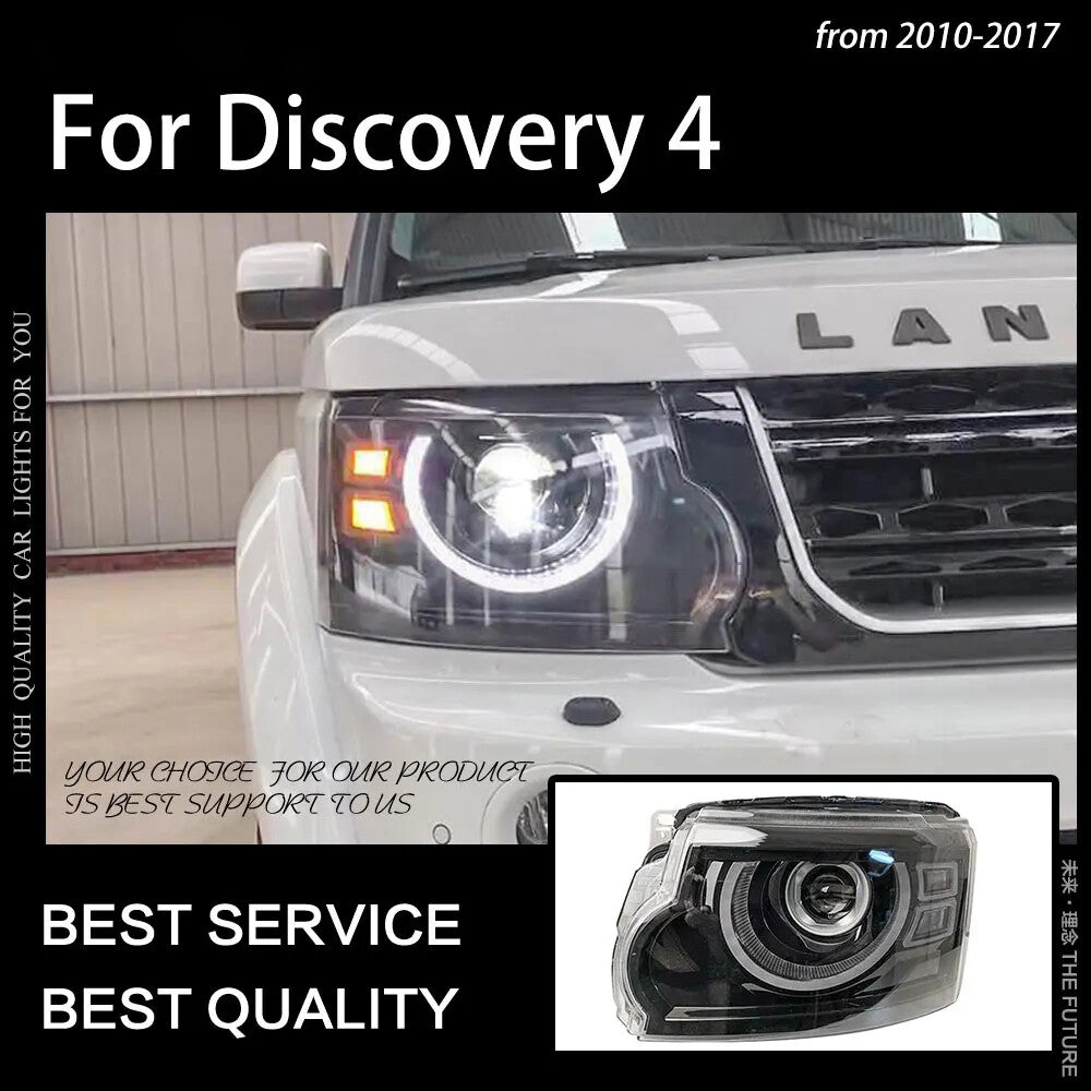 LED Headlights For Discovery 4 LR4 2010-2017 Front Angel Eye DRL Trun Signal Lamps LED Headlight Assembly