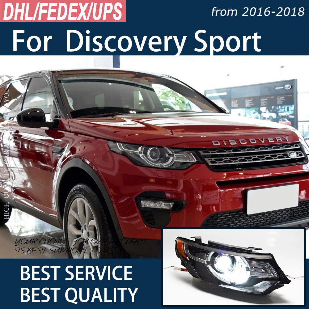 LED Headlights For Discovery Sport Freelander 2016 2017 2018 Sequential Turn Signal Headlamps LED Headlight Assembly