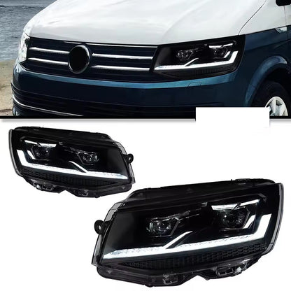 For VW Multivan T6 2014 2015 2016 2017 2018 2019 LED Headlight Dynamic Turn Signal Projector Lens Headlamps LED Headlight Assembly