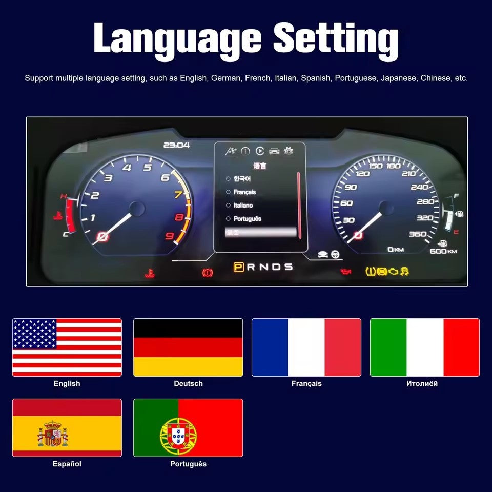12.3" Inch Digital Instrument Cluster for Ford Mustang 2015-2021 Dashboard Speedometer | PareiAuto