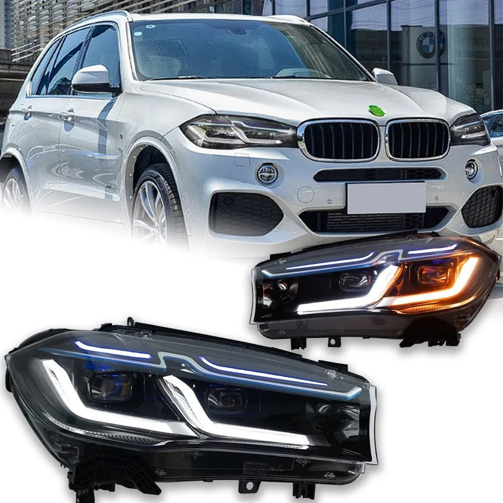 LED Headlights For BMW X5 F15 2014 2015 2016 2017 2018 Sequential Turn Signal Front DRL Lamp Assembly LED Headlight Assembly
