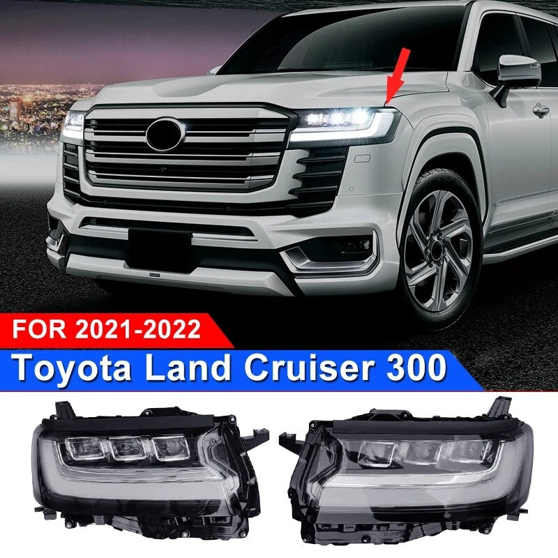 LED Headlights For Toyota Land Cruiser LC300 2021 2022 2023 Sequential DRL Turn Signal HeadLamps LED Headlight Assembly