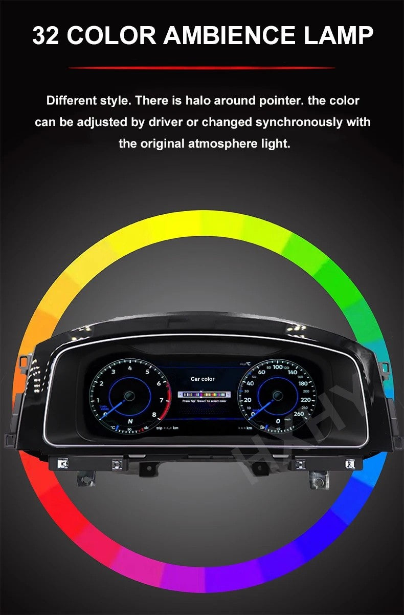 Car LCD Digital Cluster For VW Jetta mk6 2010 2011 2012 2013-2020 Virtual Cockpit SpeedMeter | PareiAuto