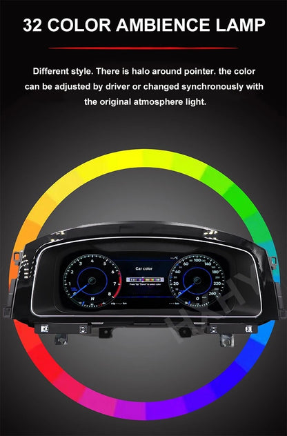 Car LCD Digital Cluster For VW Jetta mk6 2010 2011 2012 2013-2020 Virtual Cockpit SpeedMeter | PareiAuto