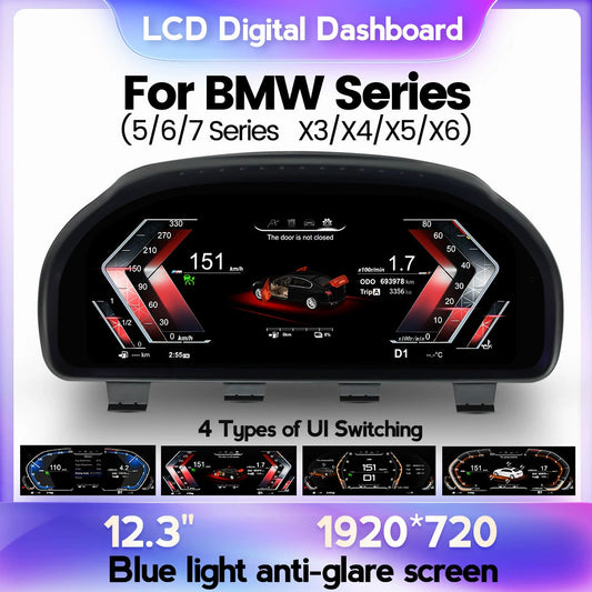 12.3'' Inch LCD Digital Instrument Cluster For BMW X3 X4 X5 X6 F01 F10 F15 F16 F25 F26 F07 | PareiAuto