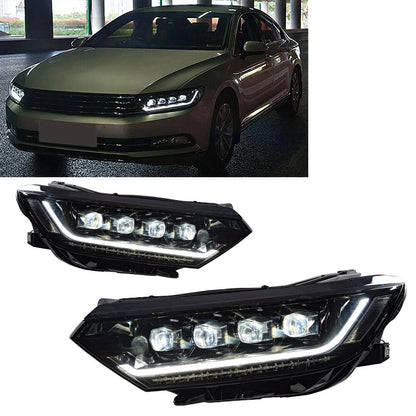 For 2016-2019 VW Passat Headlight Assembly LED DRL Projector Sequential Turn Signal HeadLamp LED Headlight Assembly