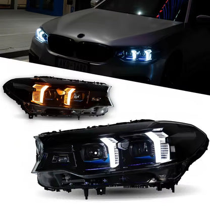 LED Headlight Assembly For 2017 2018 2019 2020 2021 2022 2023 BMW G30 M5 G38 530i 525i Start up Animation Lamps LED Headlight Assembly