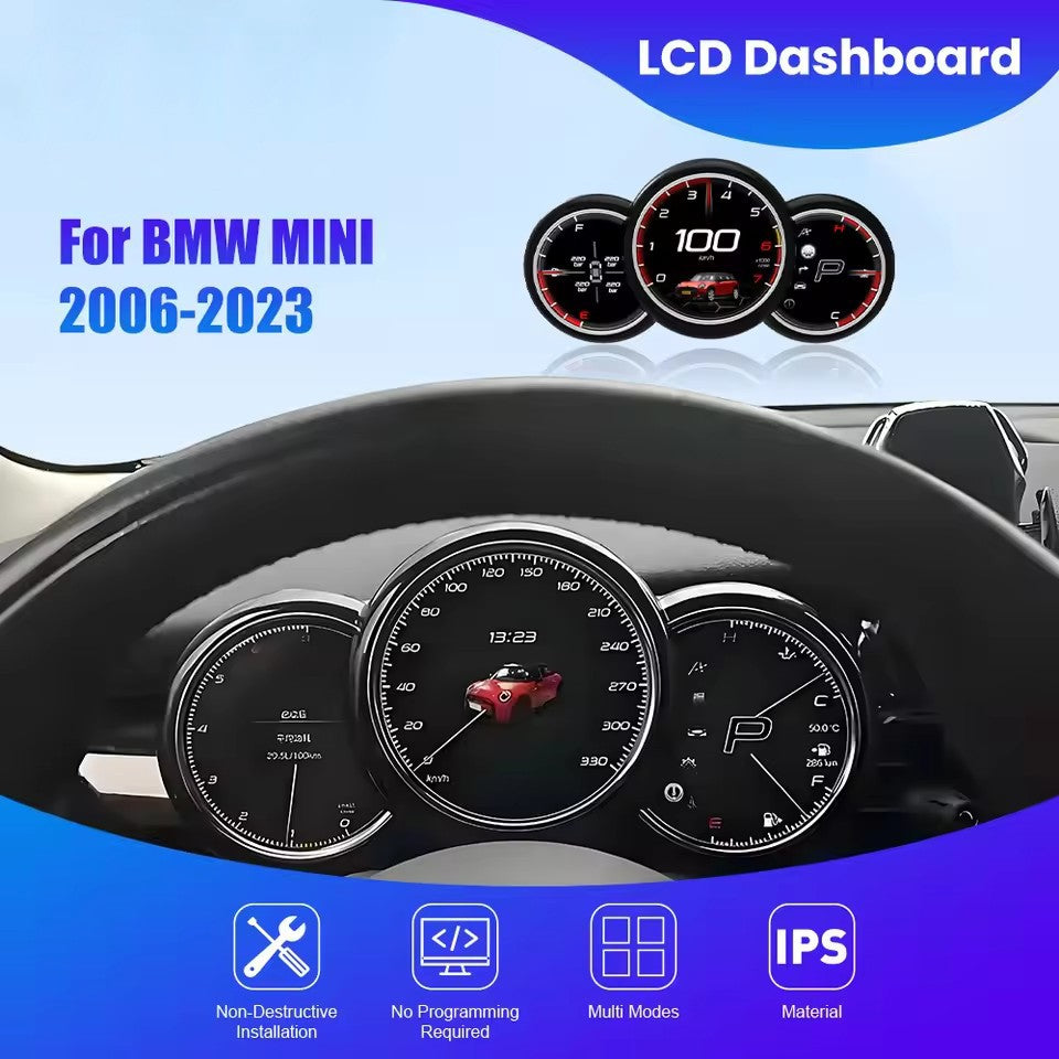 3.4" LCD Digital Cluster Dashboard For BMW MINI Cooper F55 F56 F57 2006-2023 Speedometer | PareiAuto