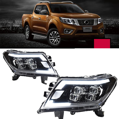LED Headlights Front DRL Sequential Turn Signal Lights For Nissan NAVARA NP300 2014-2021