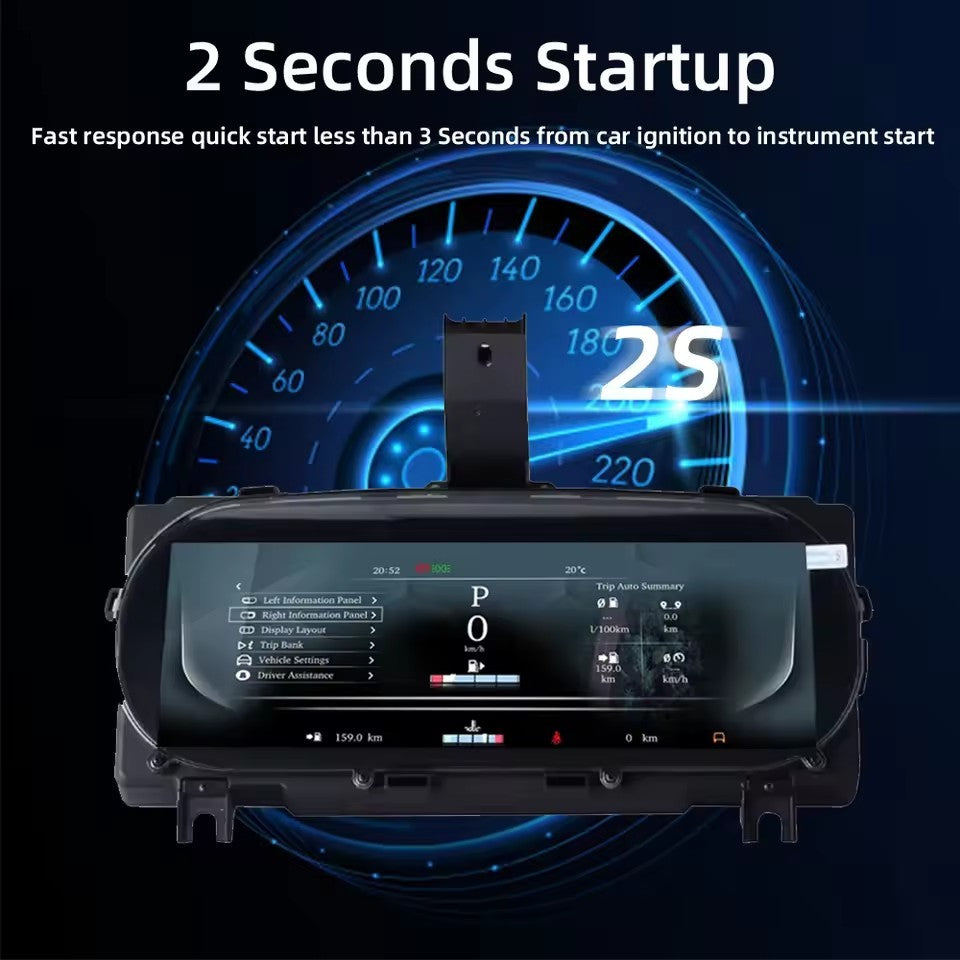 12.3” LCD Digital Cluster Dashboard For Jaguar XE/F-PACE 2015 2016 2017 2018 2019 2020 Speedometer | PareiAuto