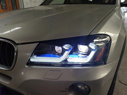 LED Headlight For BMW X3 F25 2010 2011 2012 2013 2014 Projector Lens Pre-LCI Front DRL Turn Signal Headlamps
