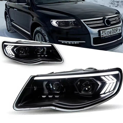 LED Headlights For VW Touareg 2007 2008 2009 2010 Head Lamp DRL Turn Signal Projector Lens LED Headlight Assembly