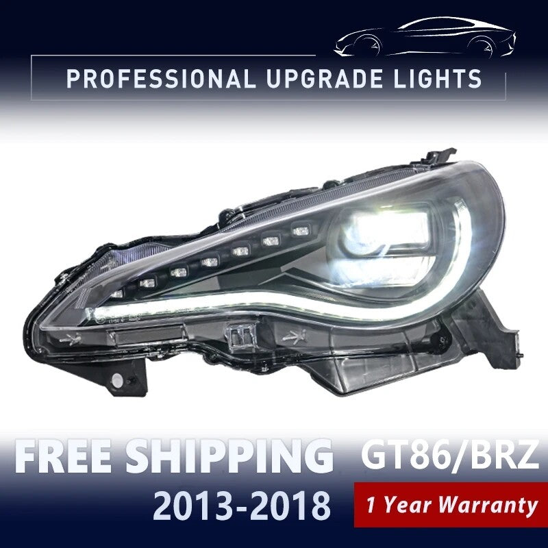 LED Headlights For Subaru BRZ FT86 GT86 2012-2018 Sequential Turn Signal Front Lamp Assembly LED Headlight Assembly