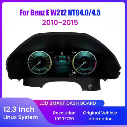 12.3" Inch LCD Digital Dashboard Cluster For Benz E W212 2010 2011 2012 2013 2014 2015 Instrument Panel | PareiAuto