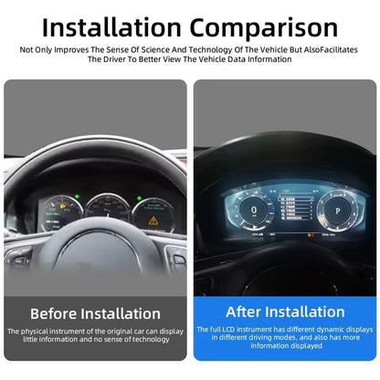 Digital Cluster Dashboard For Jaguar XJL 2010 2011 2012 2013 2014 2015 Speedometer Wireless CarPlay HD screen1920*720 | PareiAuto