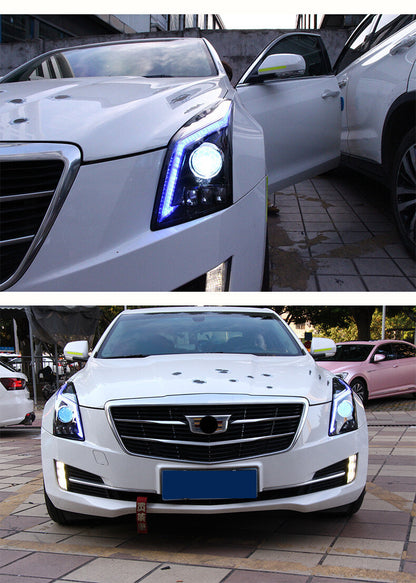 For Cadillac ATS 2014 2015 2016 2017 2018 LED Headlight Assembly LED DRL Sequential Turn Signal Headlamps