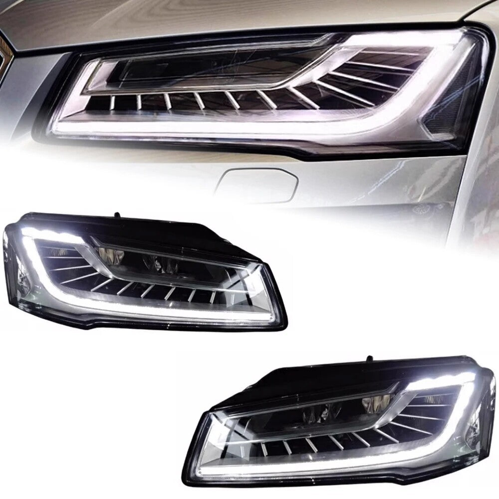For Audi A8 2011-2017 A8L LED Headlight DRL Dynamic Turn Singal High Low Beam Headlamps LED Headlight Assembly