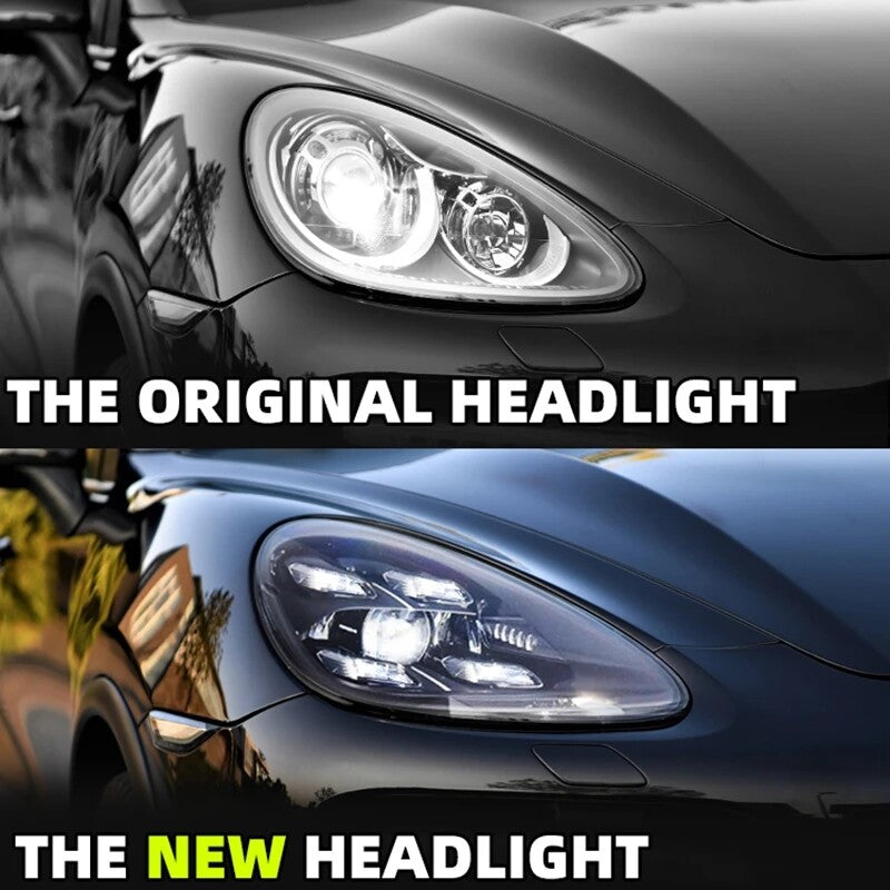 Headlights For Porsche Cayenne 958 2011-2014 2015-2018 LED Front Turn Signal Head Lamps