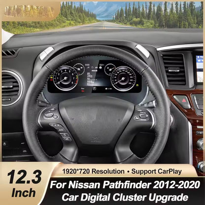12.3" Inch Lcd Dashboard Display For Nissan Pathfinder 2012-2020 Speedometer Virtual Cockpit Screen Digital Cluster Instrument CarPlay | PareiAuto