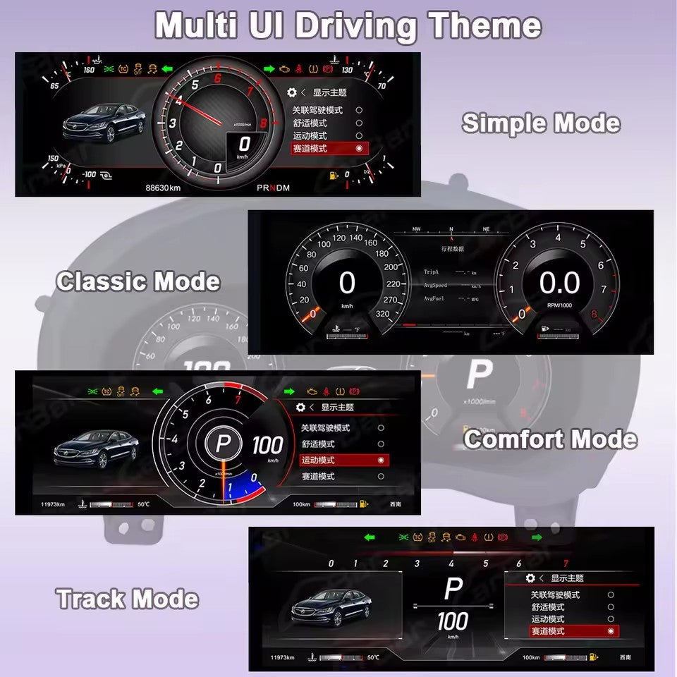 For Chevrolet Equinox 2017 2018 2019 2020 2021 2022 2023 12.3" Inch Digital Speedometer Lcd Instrument Cluster | PareiAuto